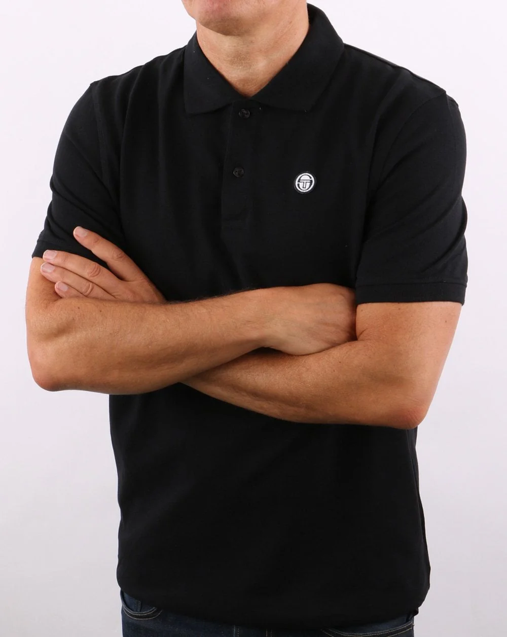 Sergio Tacchini Corso Polo Shirt Black - Image 3