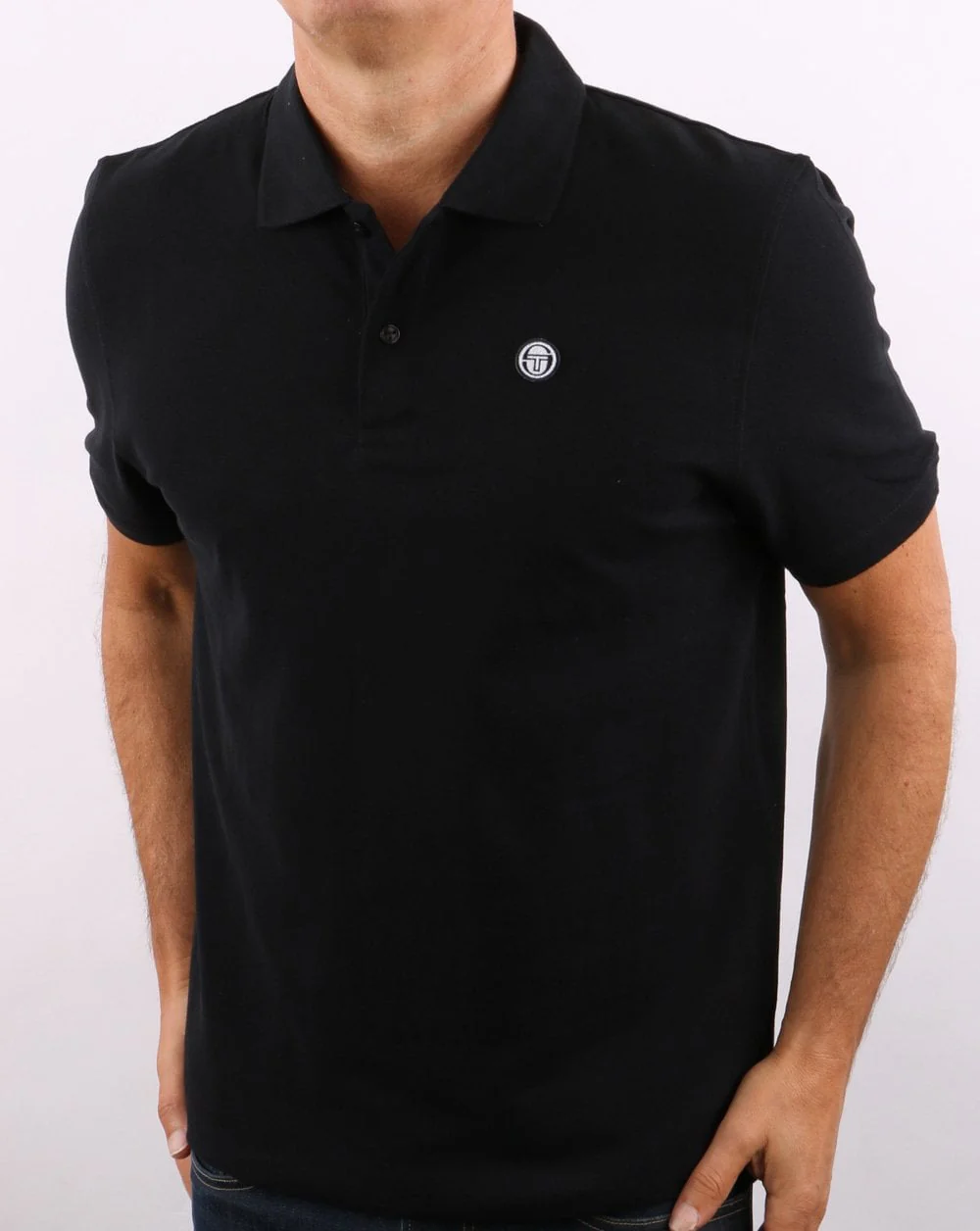Sergio Tacchini Corso Polo Shirt Black - Image 4