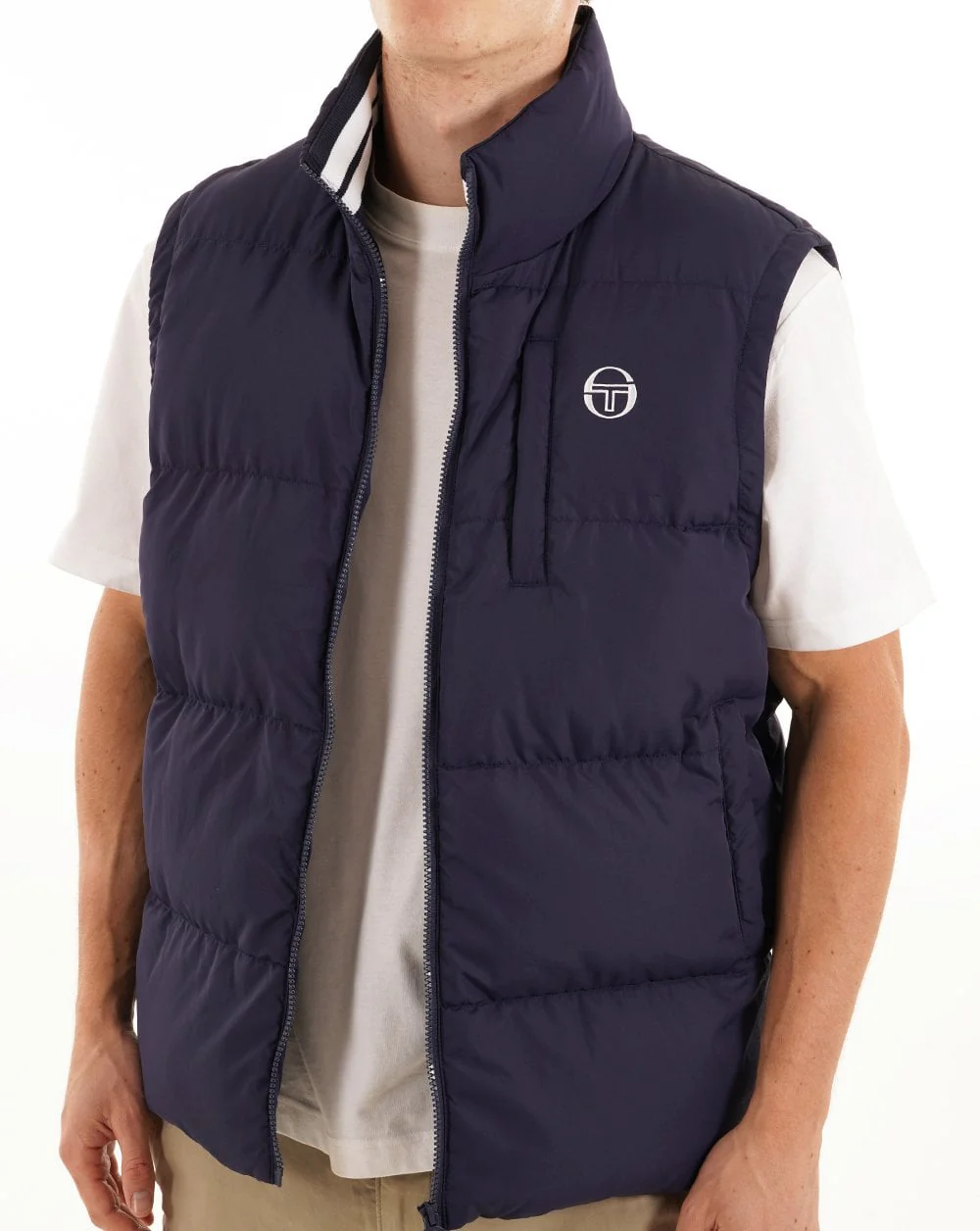 Sergio Tacchini Court Padded Gilet Navy - Image 4