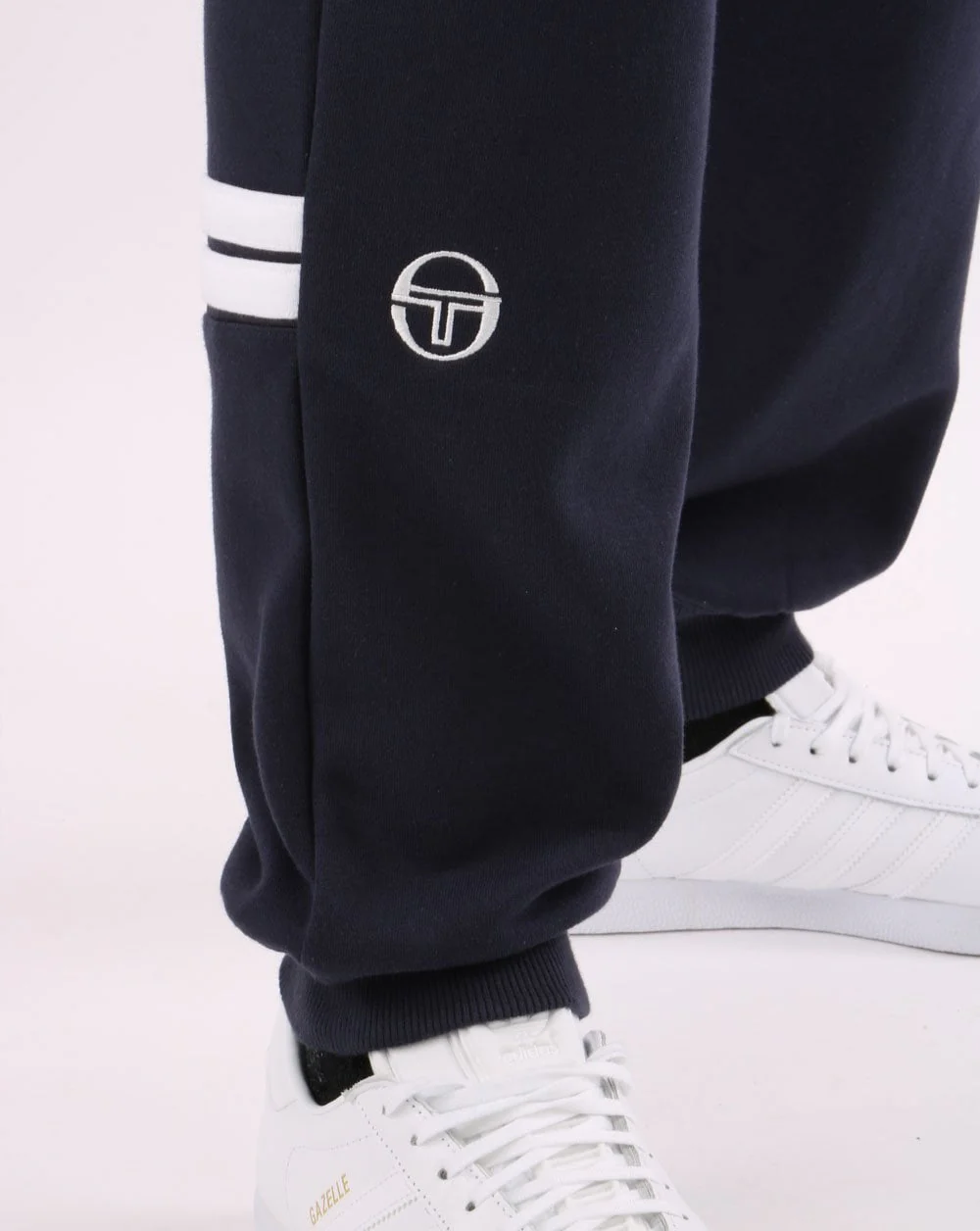 Sergio Tacchini Cuffed Track Pants Navy - Image 2