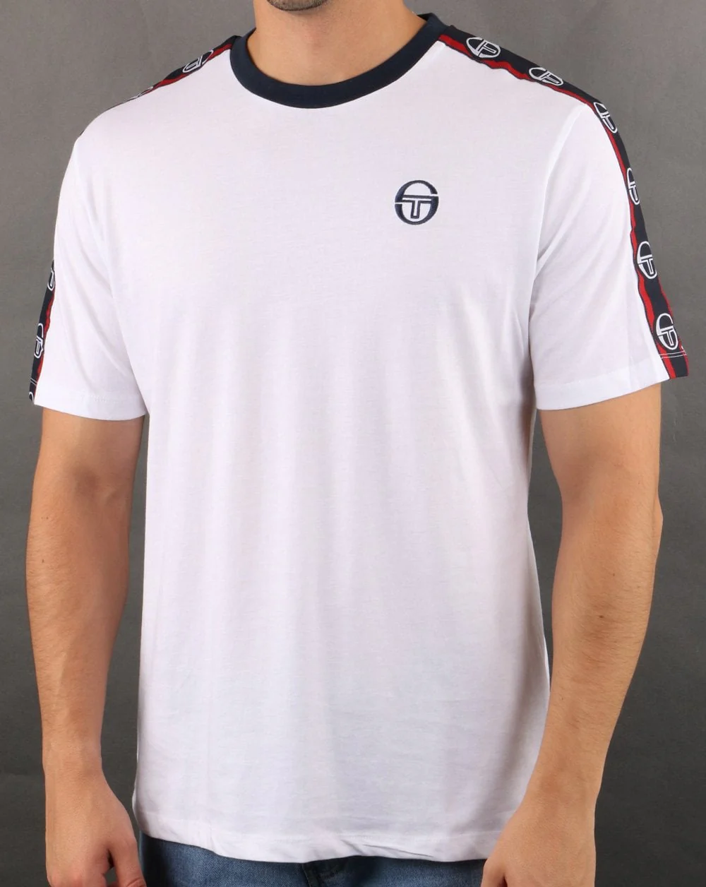 Sergio Tacchini Dahoma T Shirt White/navy - Image 2
