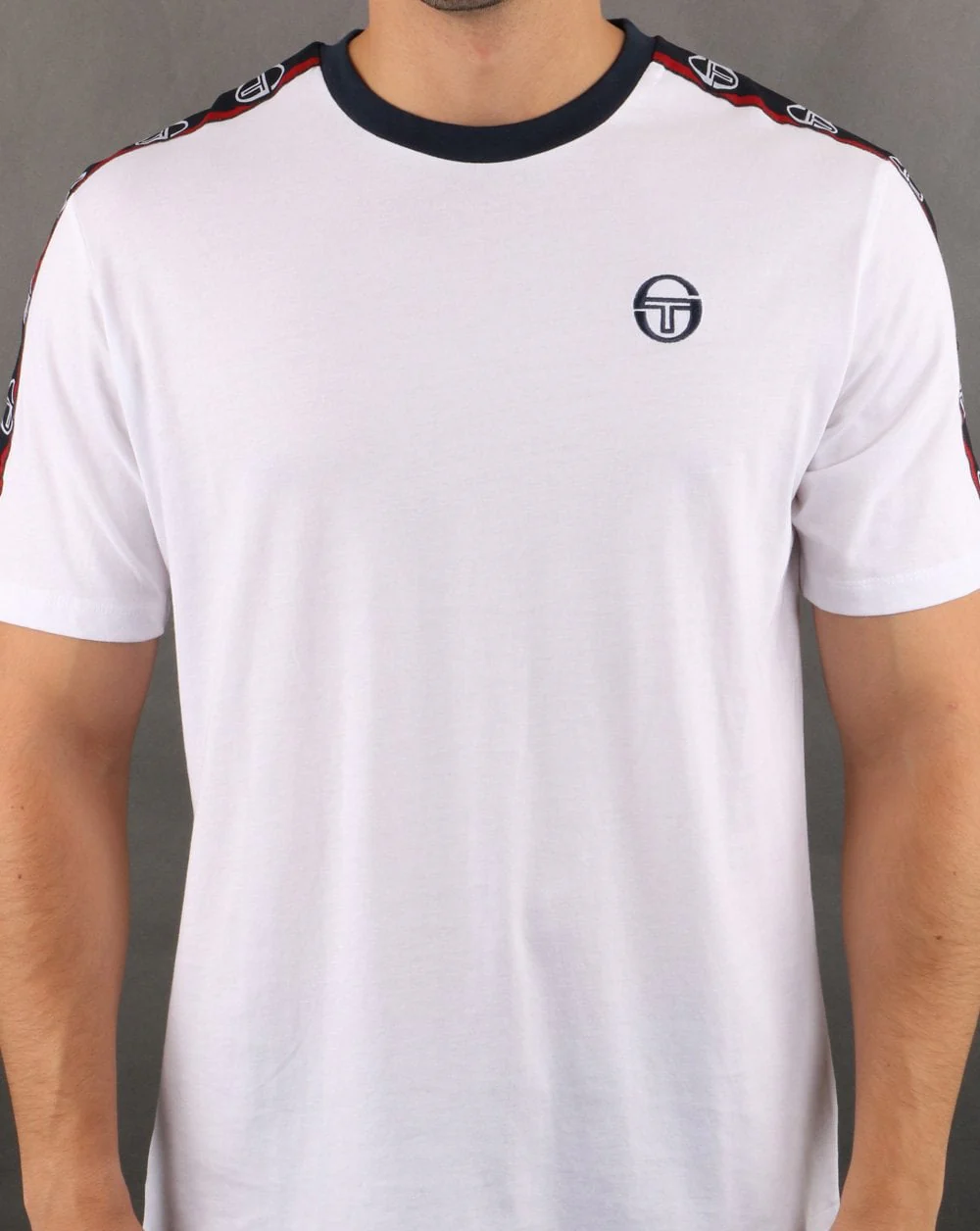 Sergio Tacchini Dahoma T Shirt White/navy - Image 4