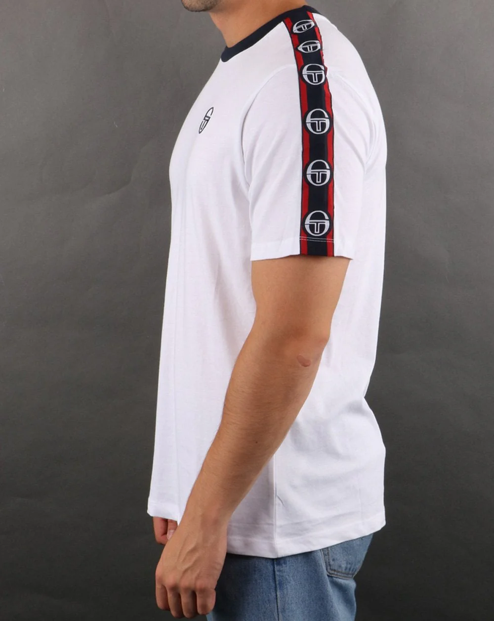 Sergio Tacchini Dahoma T Shirt White/navy - Image 5