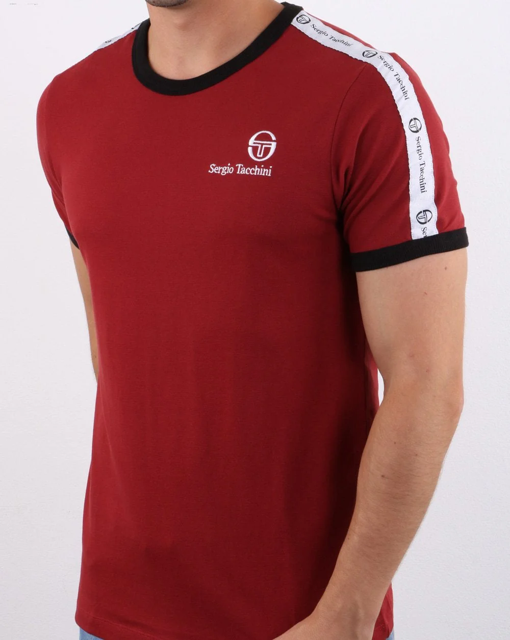 Sergio Tacchini Dalhoa T Shirt Merlot/white - Image 3
