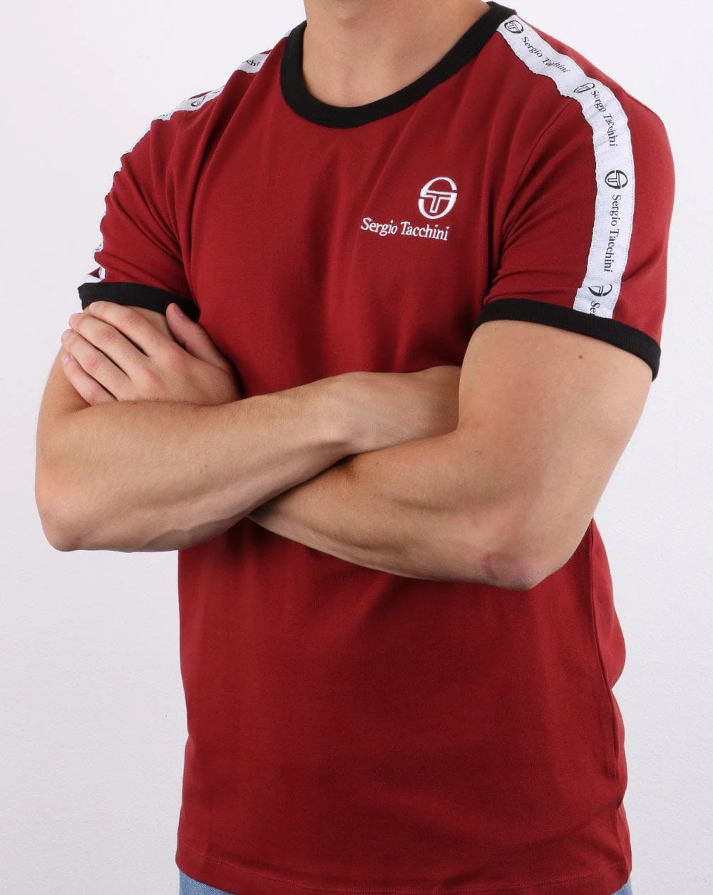 Sergio Tacchini Dalhoa T Shirt Merlot/white - Image 4