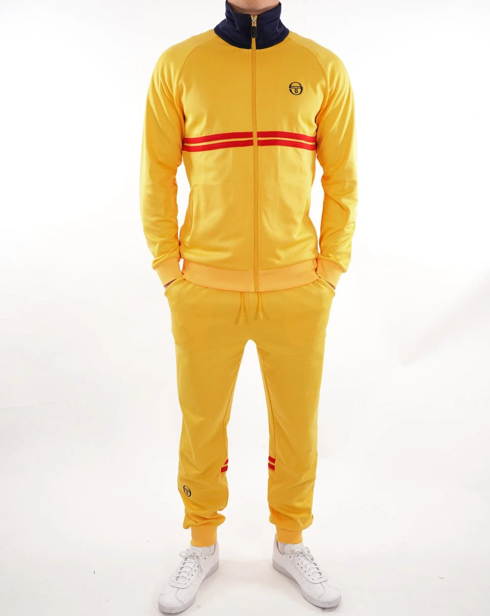 Sergio Tacchini Dallas Cuffed Track Pants Yellow/Red - Image 3