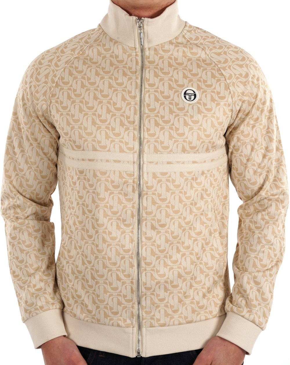 Sergio Tacchini Dallas Monogram Track Top Pearled Ivory