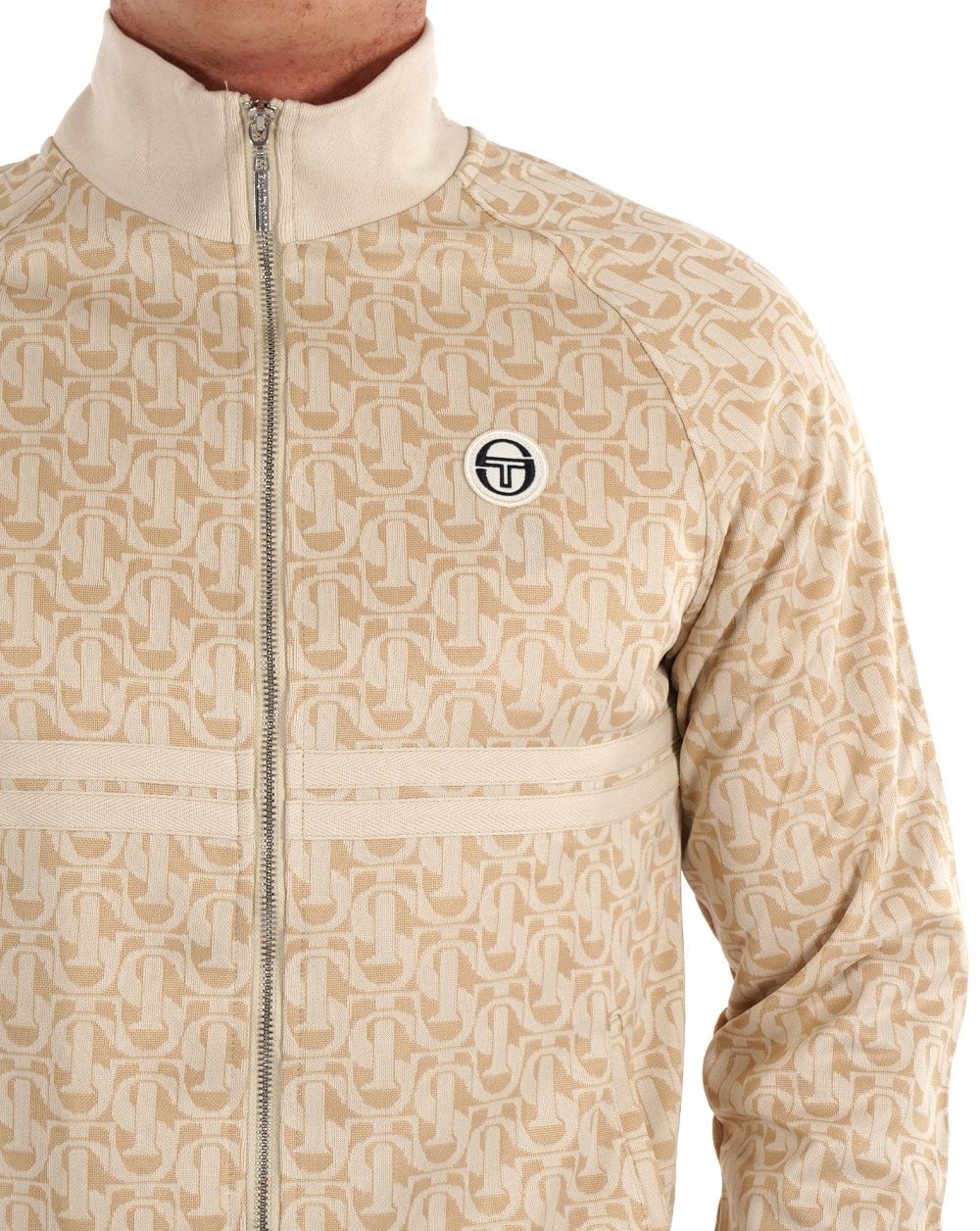 Sergio Tacchini Dallas Monogram Track Top Pearled Ivory - Image 2