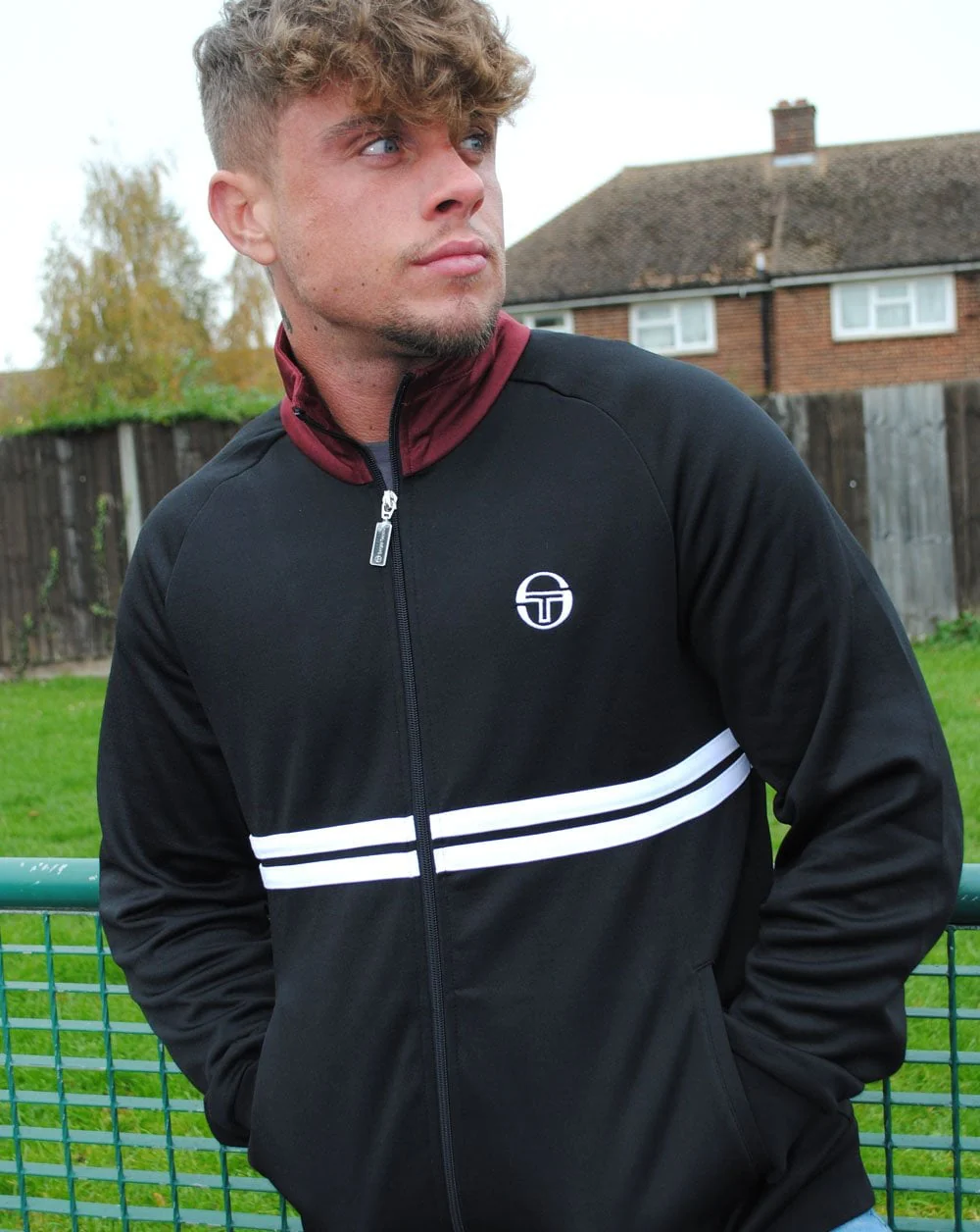 Sergio Tacchini Dallas Track Top Black/Port - Image 2