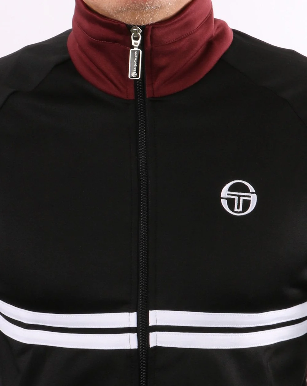 Sergio Tacchini Dallas Track Top Black/Port - Image 3
