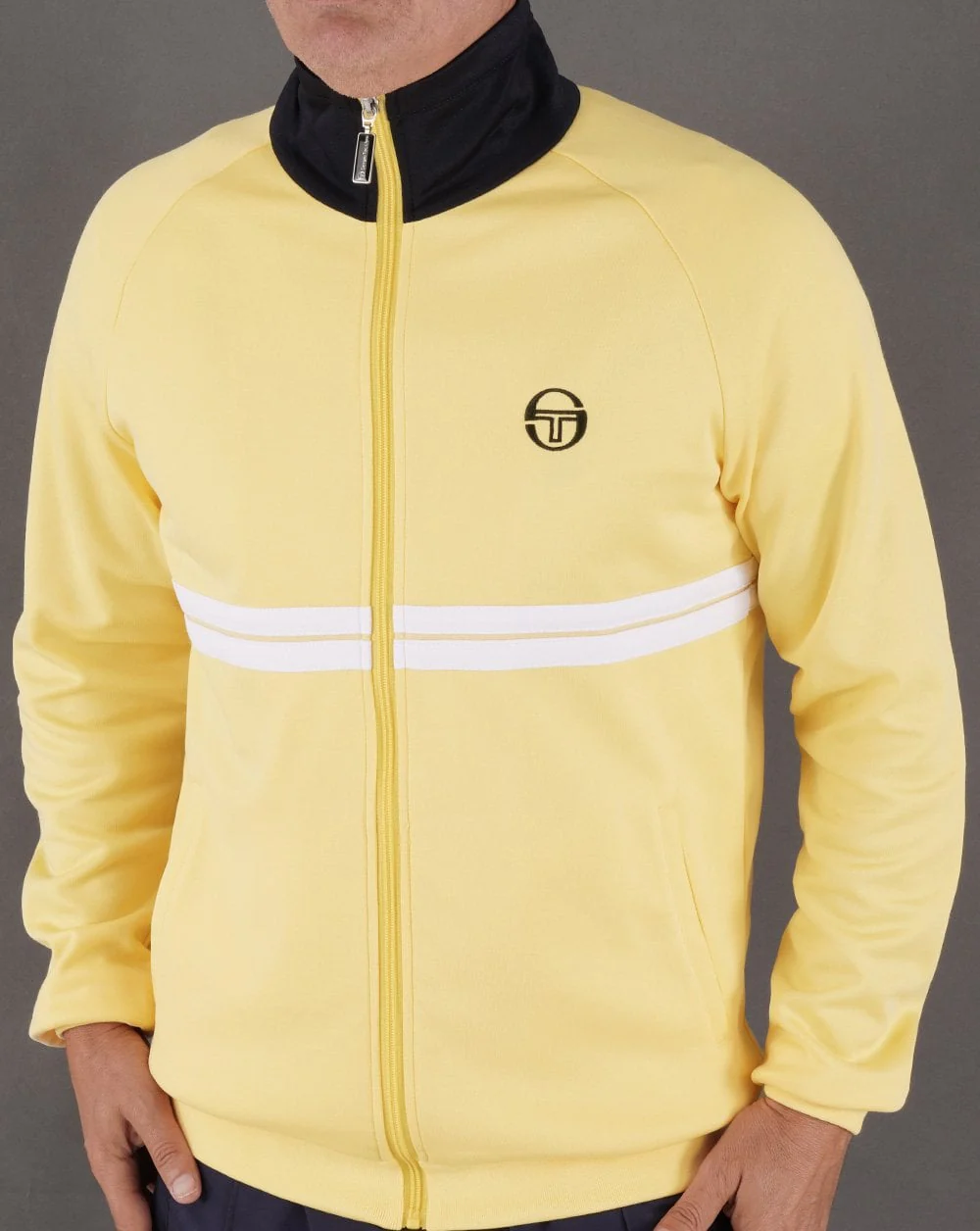 Sergio Tacchini Dallas Track Top Lemon/Navy - Image 2