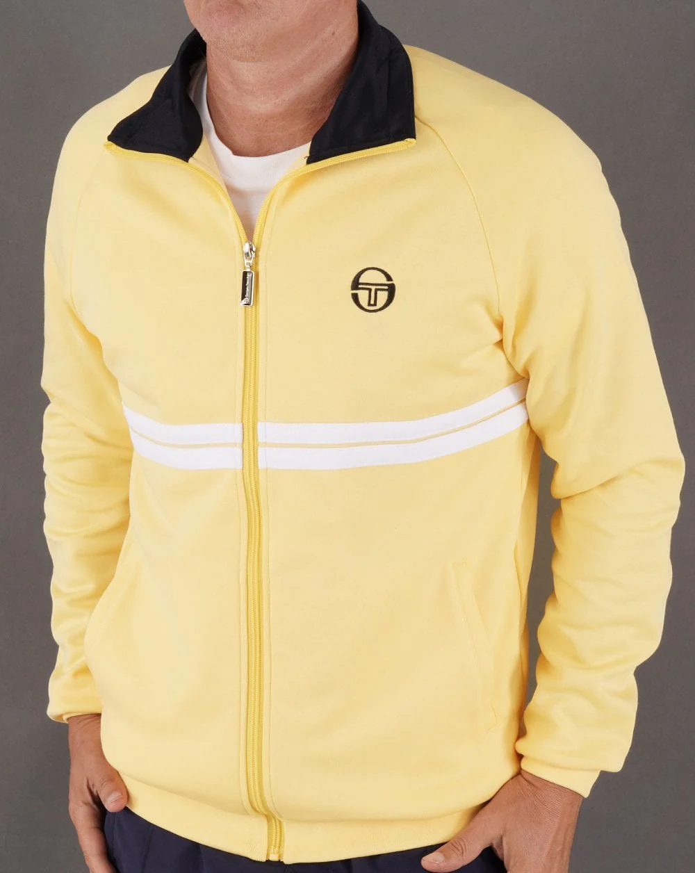 Sergio Tacchini Dallas Track Top Lemon/Navy - Image 4