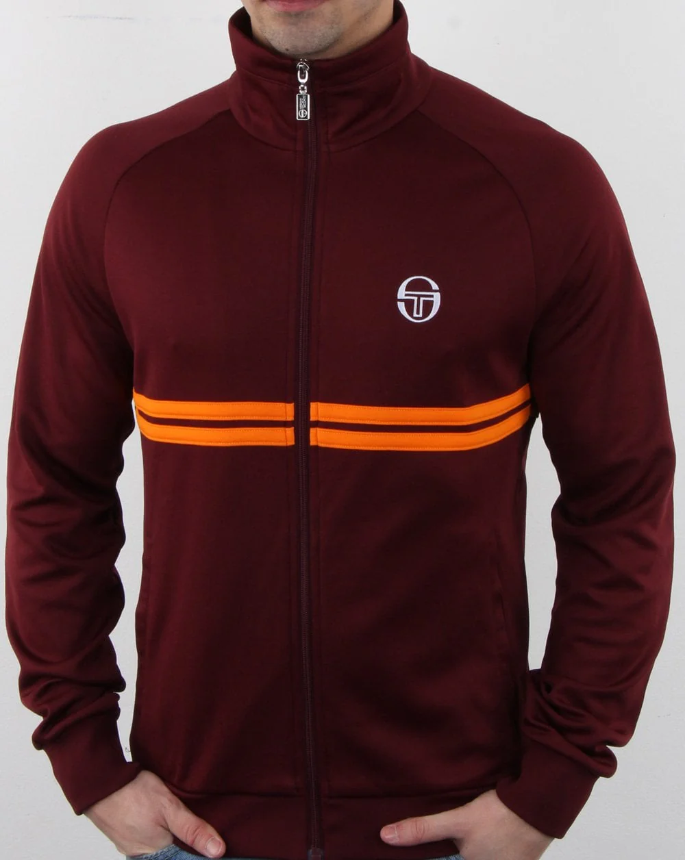 Sergio Tacchini Dallas Track Top Maroon/Orange