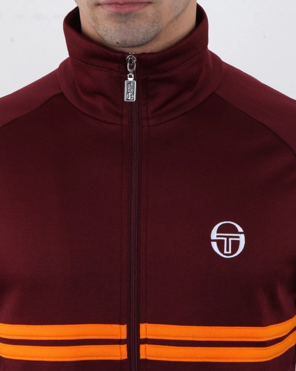 Sergio Tacchini Dallas Track Top Maroon/Orange - Image 4