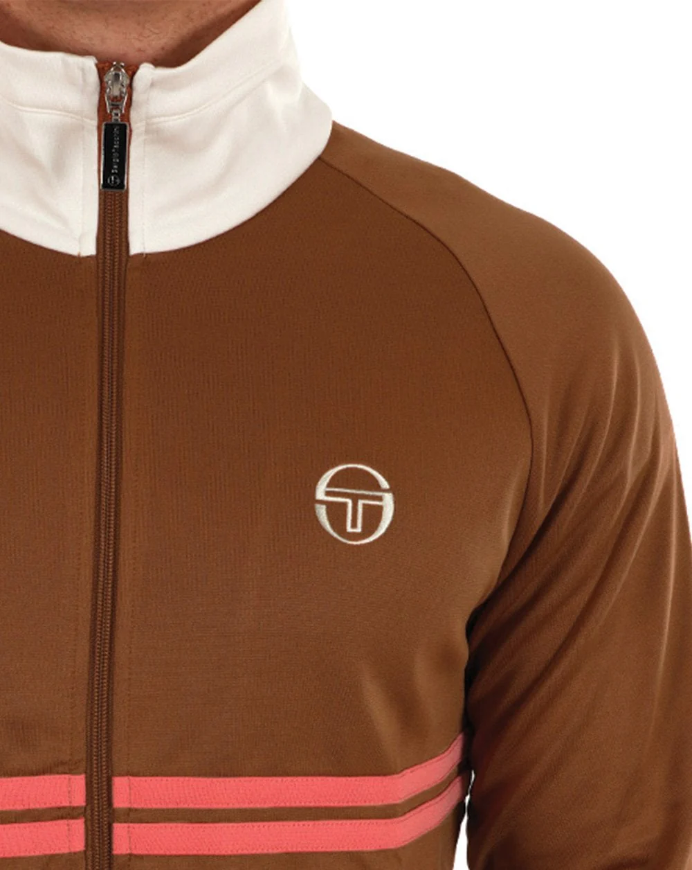 Sergio Tacchini Dallas Track Top Mocha Gardenia - Image 2