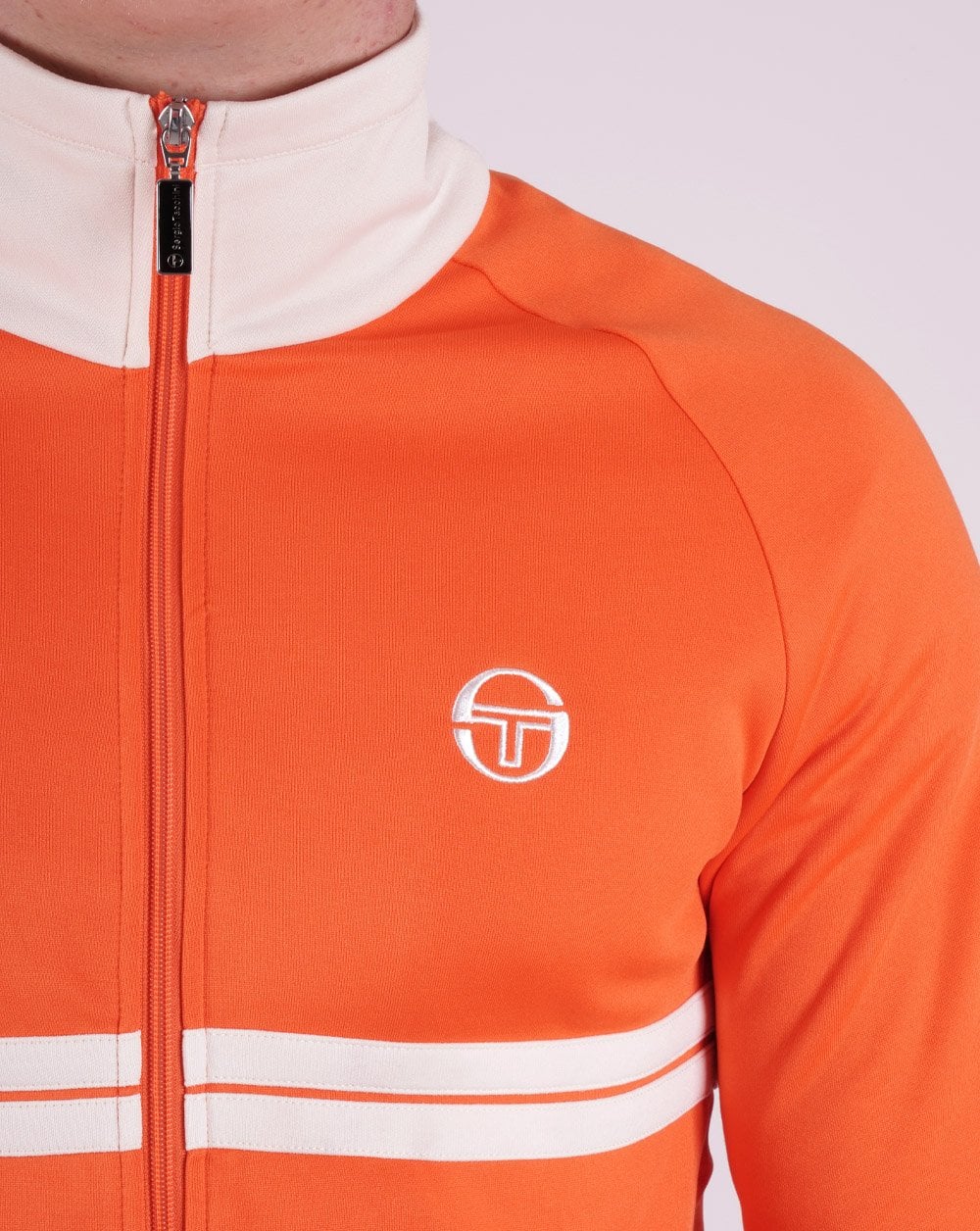 Sergio Tacchini Dallas Track Top Orange/Buttercream - Image 3