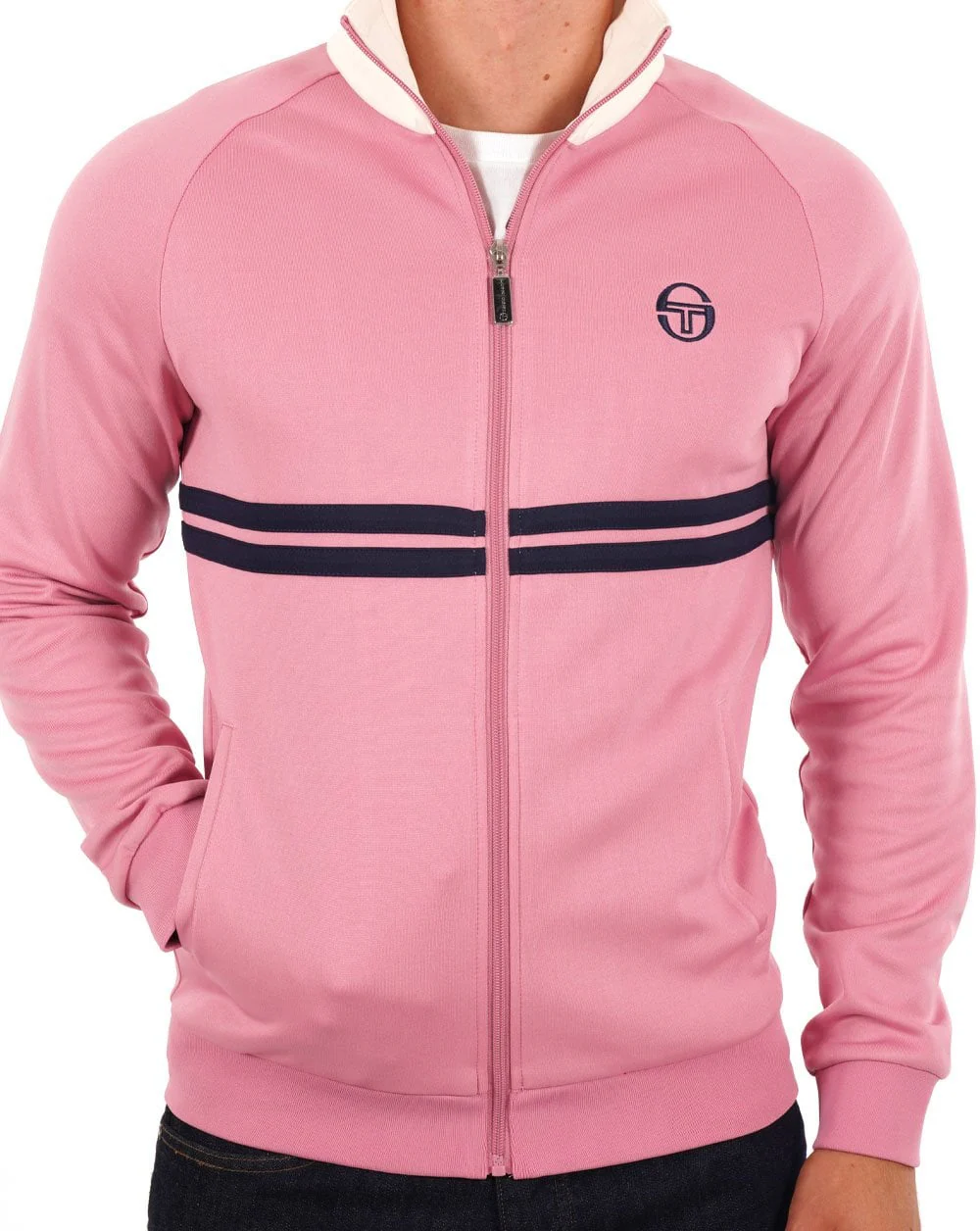 Sergio Tacchini Dallas Track Top Pink/Gardenia - Image 3