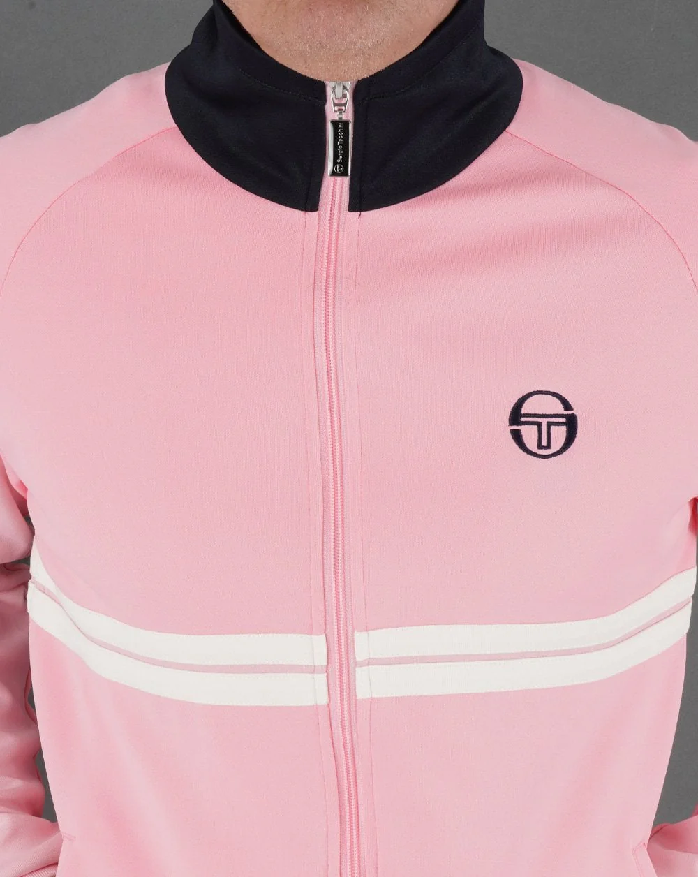 Sergio Tacchini Dallas Track Top Pink/Navy - Image 4