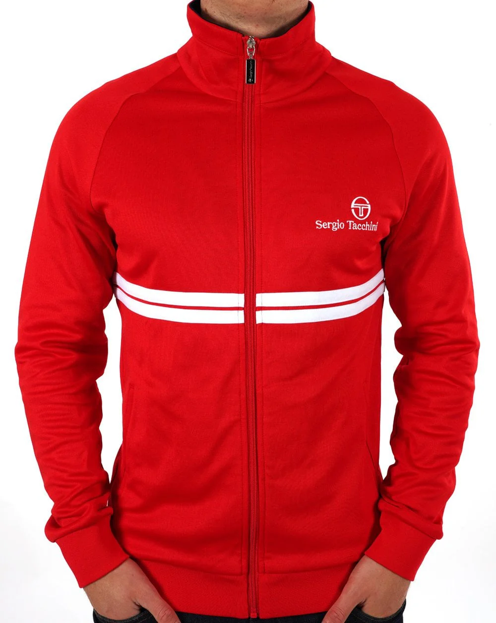 Sergio Tacchini Dallas Track Top Red White - Image 2