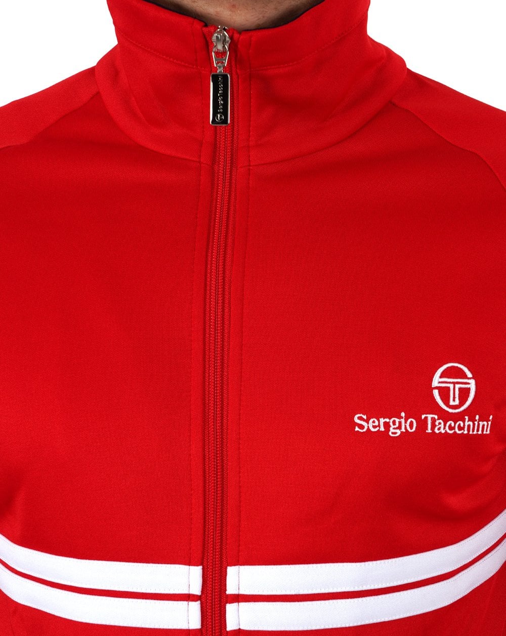 Sergio Tacchini Dallas Track Top Red White - Image 3