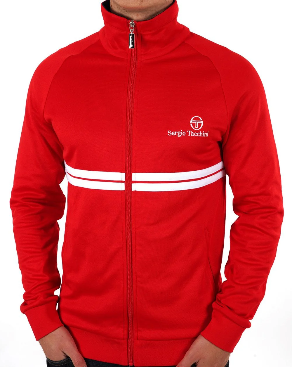 Sergio Tacchini Dallas Track Top Red White - Image 4