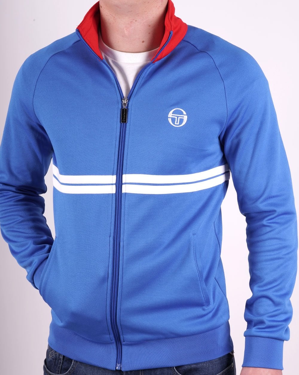 Sergio Tacchini Dallas Track Top Royal Blue/Red - Image 2