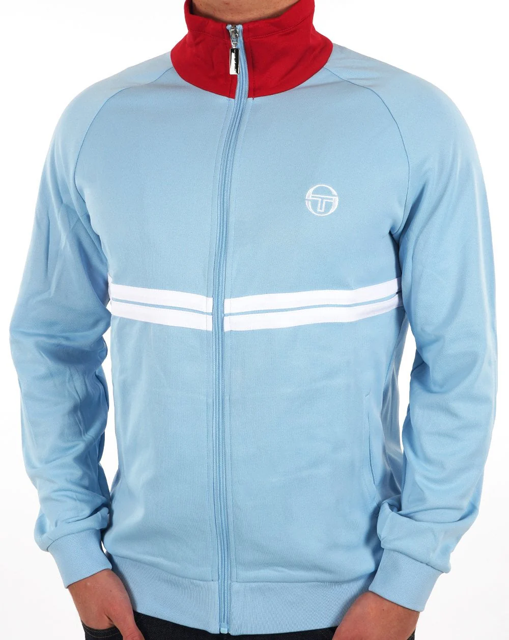 Sergio Tacchini Dallas Track Top Sky Red White - Image 2