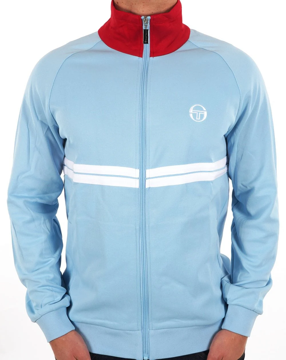 Sergio Tacchini Dallas Track Top Sky Red White - Image 4
