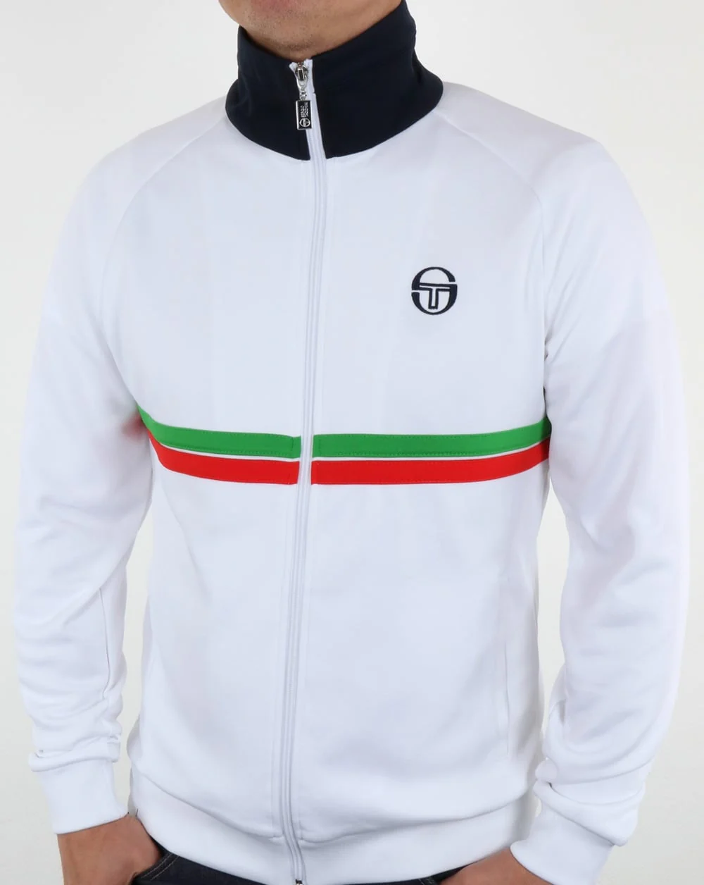 Sergio Tacchini Dallas Track Top White/Green/Red