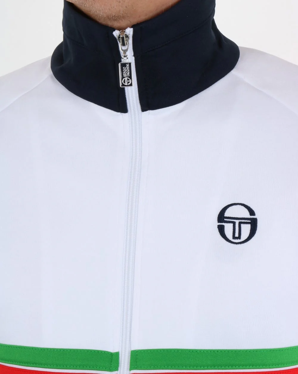 Sergio Tacchini Dallas Track Top White/Green/Red - Image 2