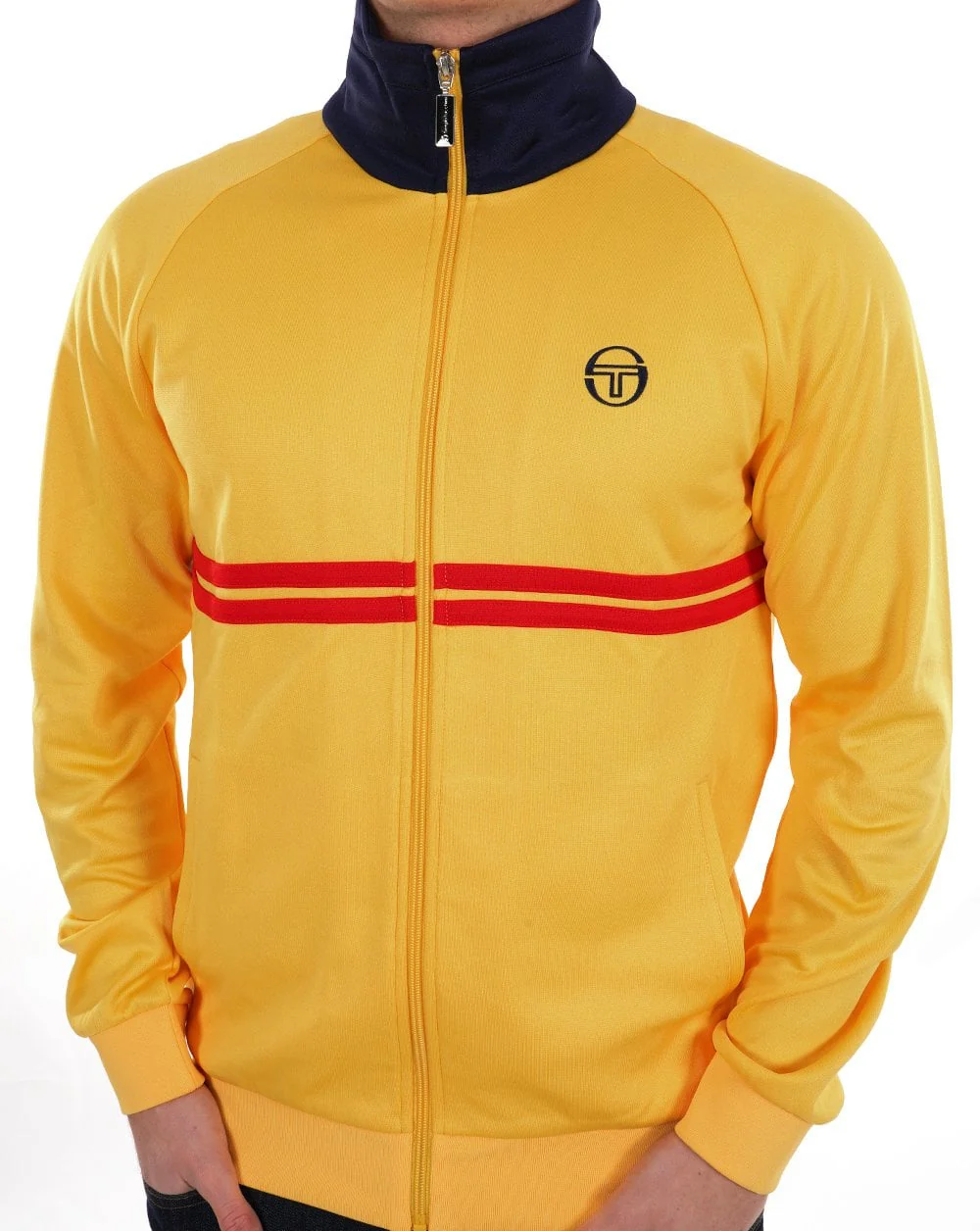 Sergio Tacchini Dallas Track Top Yellow Navy - Image 3