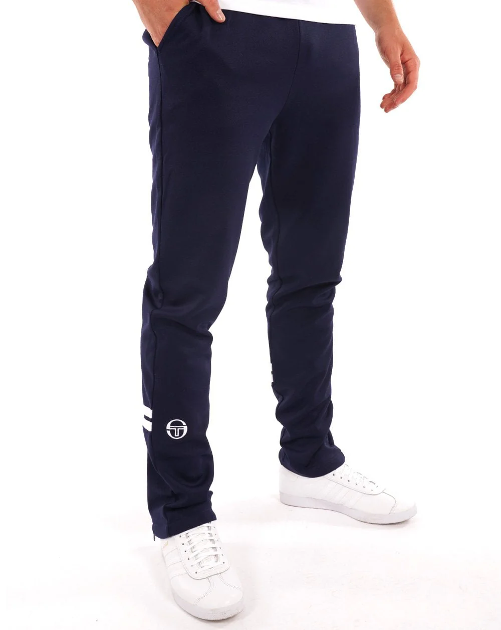 Sergio Tacchini Dallas Zip Track Pants Navy/White - Image 3
