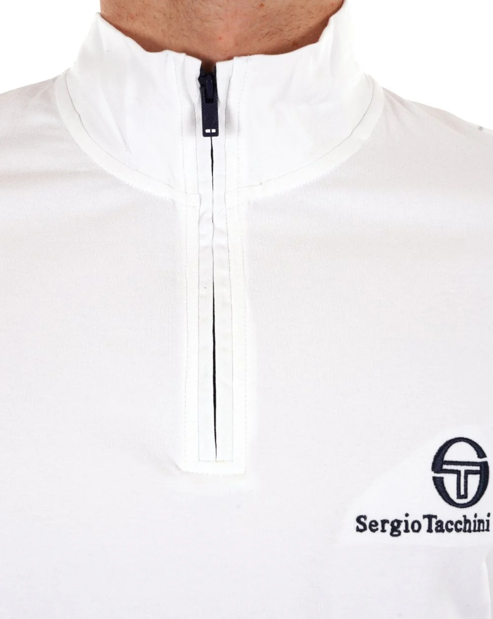 Sergio Tacchini Daytone 1/4 Zip Top White - Image 3