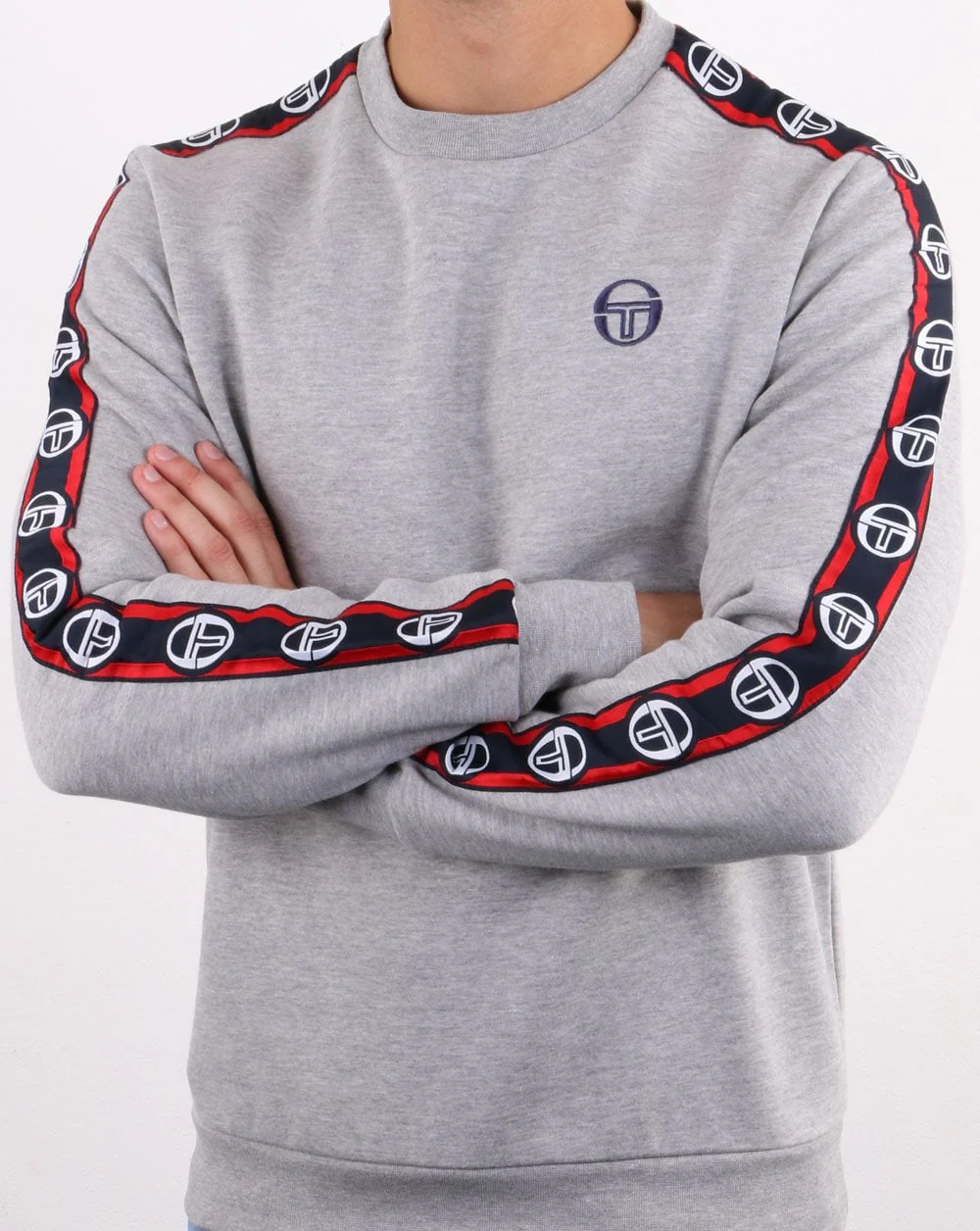 Sergio Tacchini Delaco Sweatshirt Grey Melange/navy - Image 3