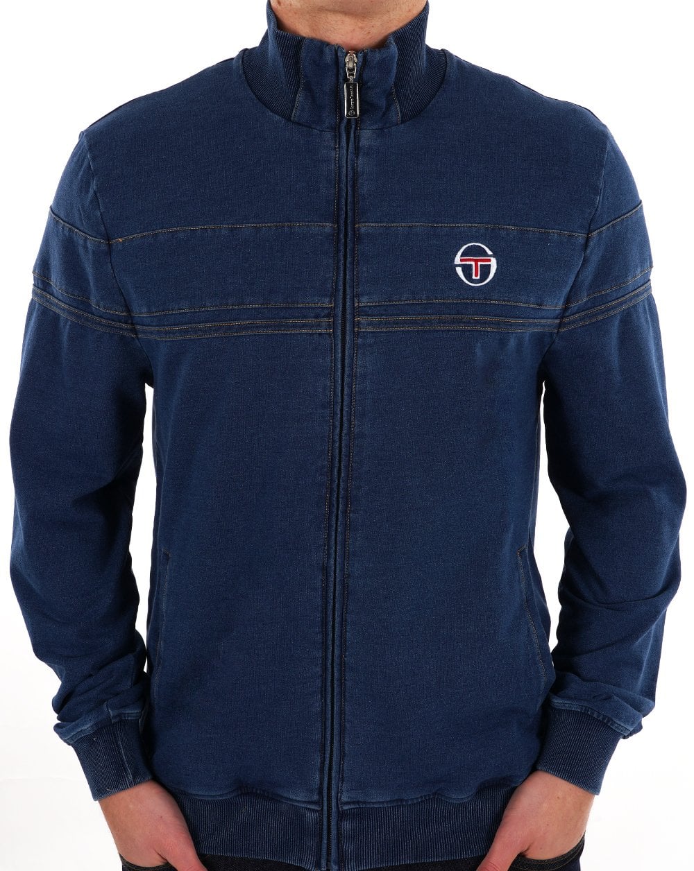 Sergio Tacchini Denim Masters Track Top Mid Denim