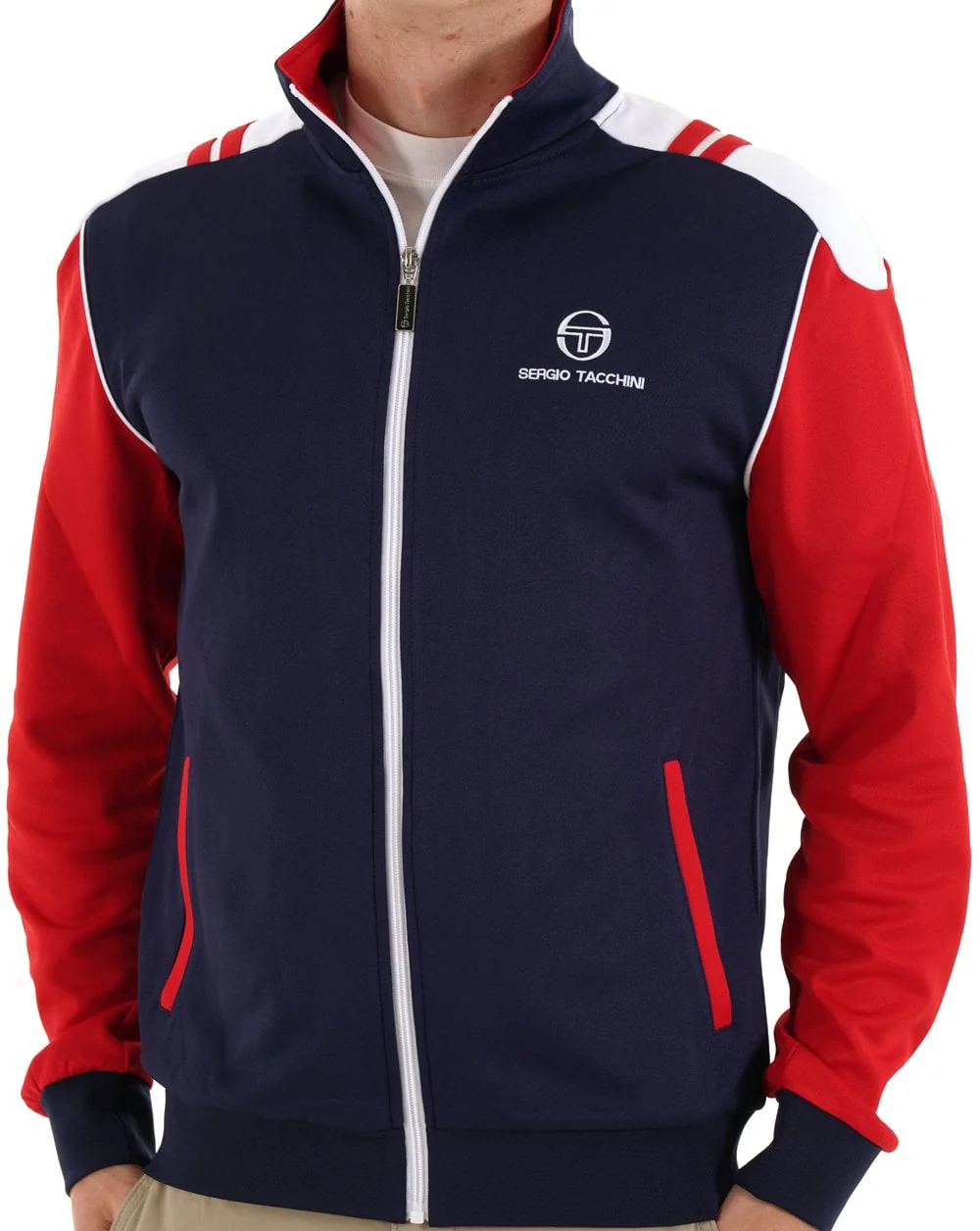 Sergio Tacchini Drive Track Top Navy Blue - Image 3