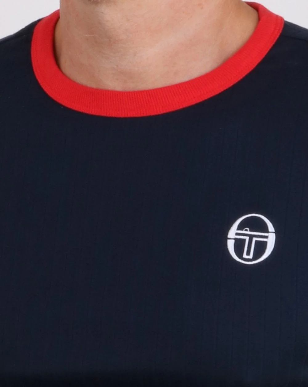Sergio Tacchini Drop T-shirt Navy/red - Image 2