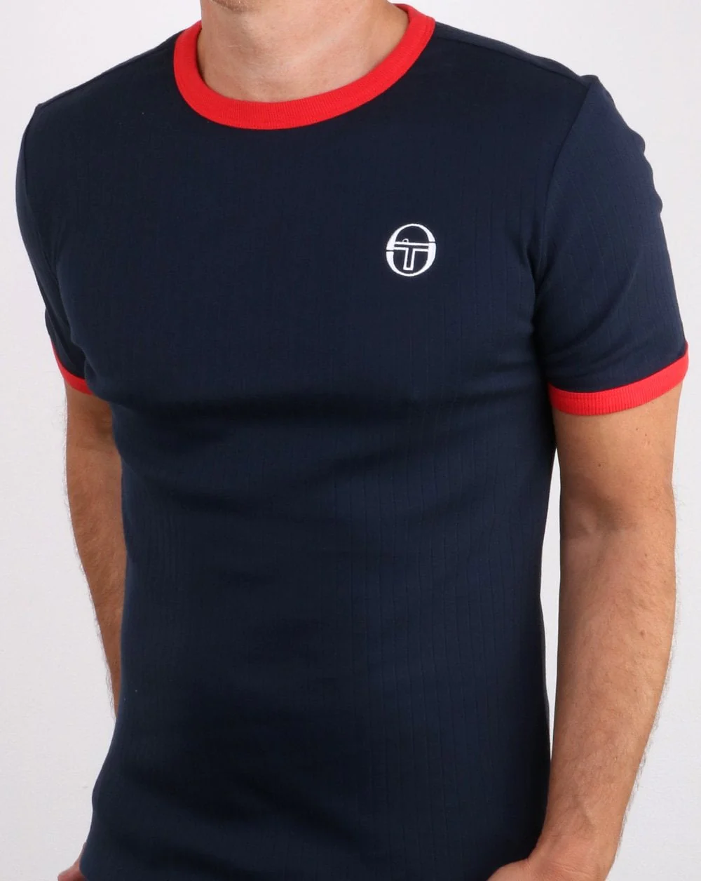 Sergio Tacchini Drop T-shirt Navy/red - Image 3