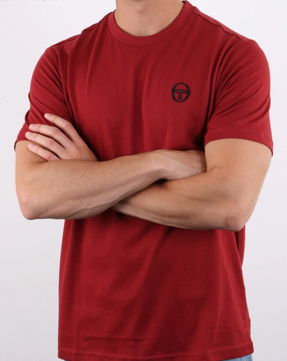 Sergio Tacchini Essentials T Shirt Merlot/black - Image 4