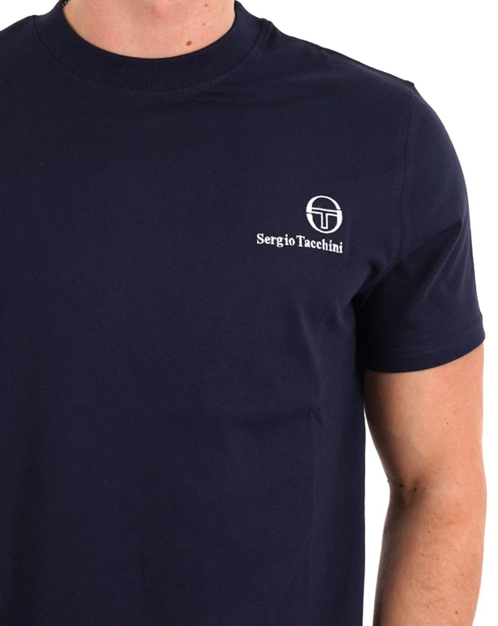 Sergio Tacchini Felton T Shirt Navy/white - Image 2