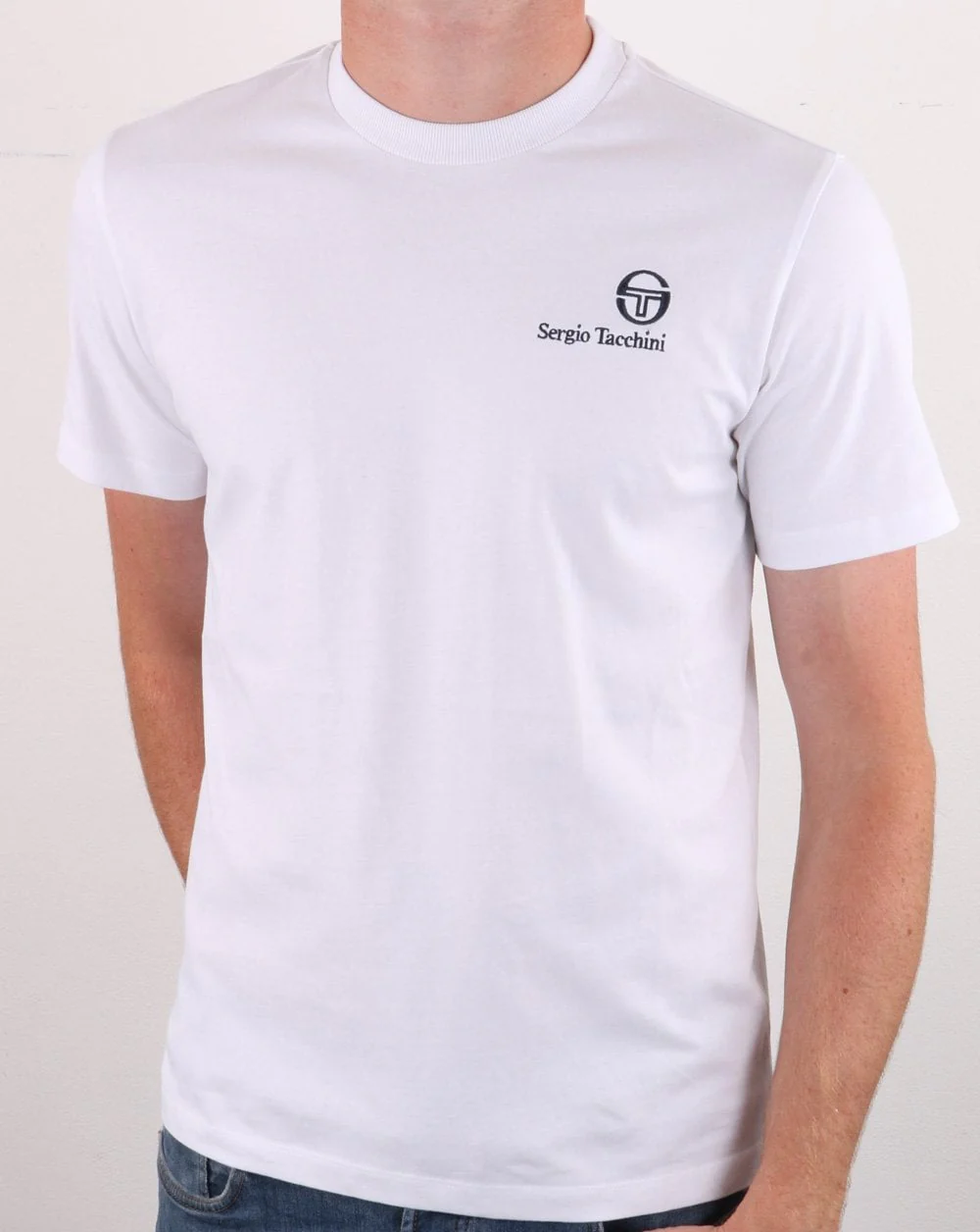 Sergio Tacchini Felton T Shirt White/Navy - Image 2