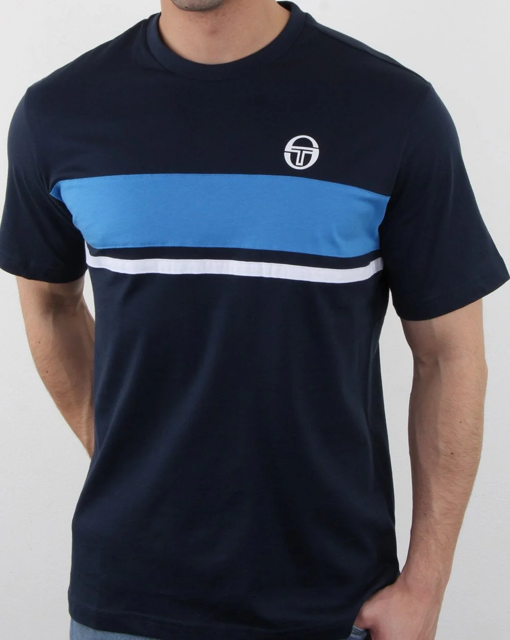 Sergio Tacchini Feluga T Shirt Navy/Blue - Image 2