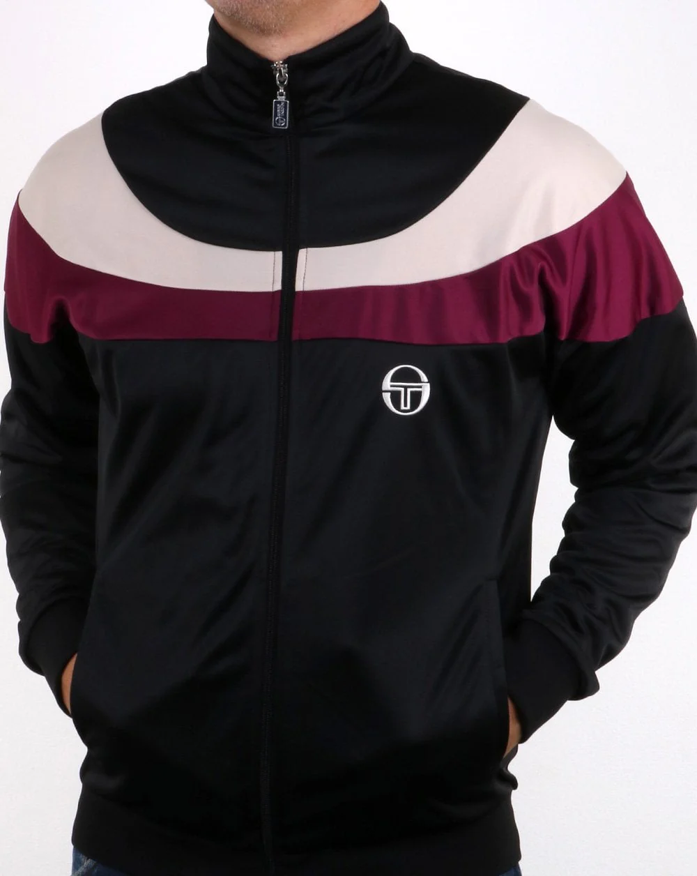 Sergio Tacchini Fohn Track Top Black/Off White