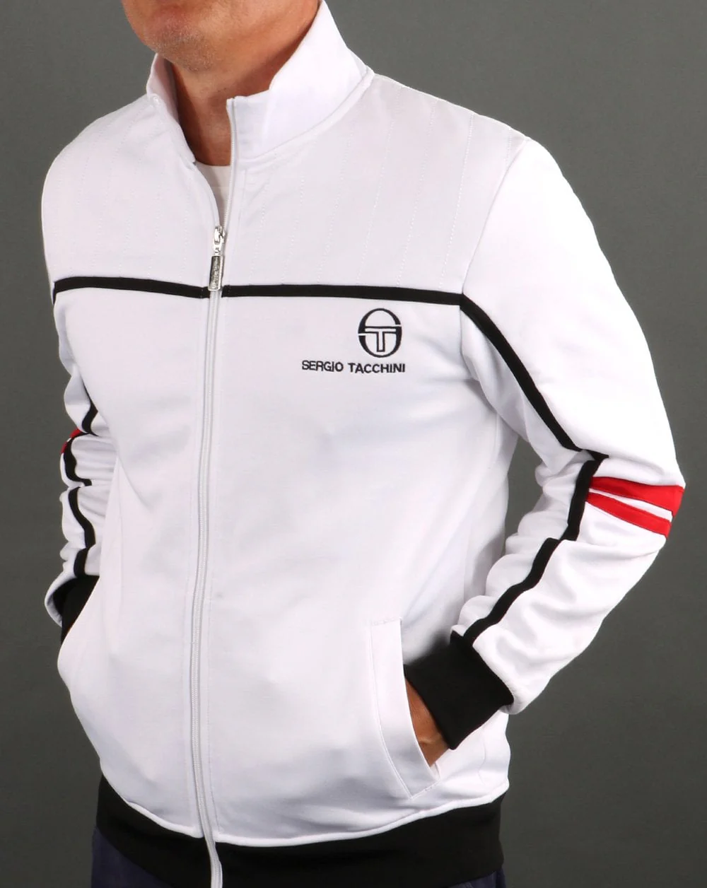 Sergio Tacchini Frankie Track Top White - Image 4
