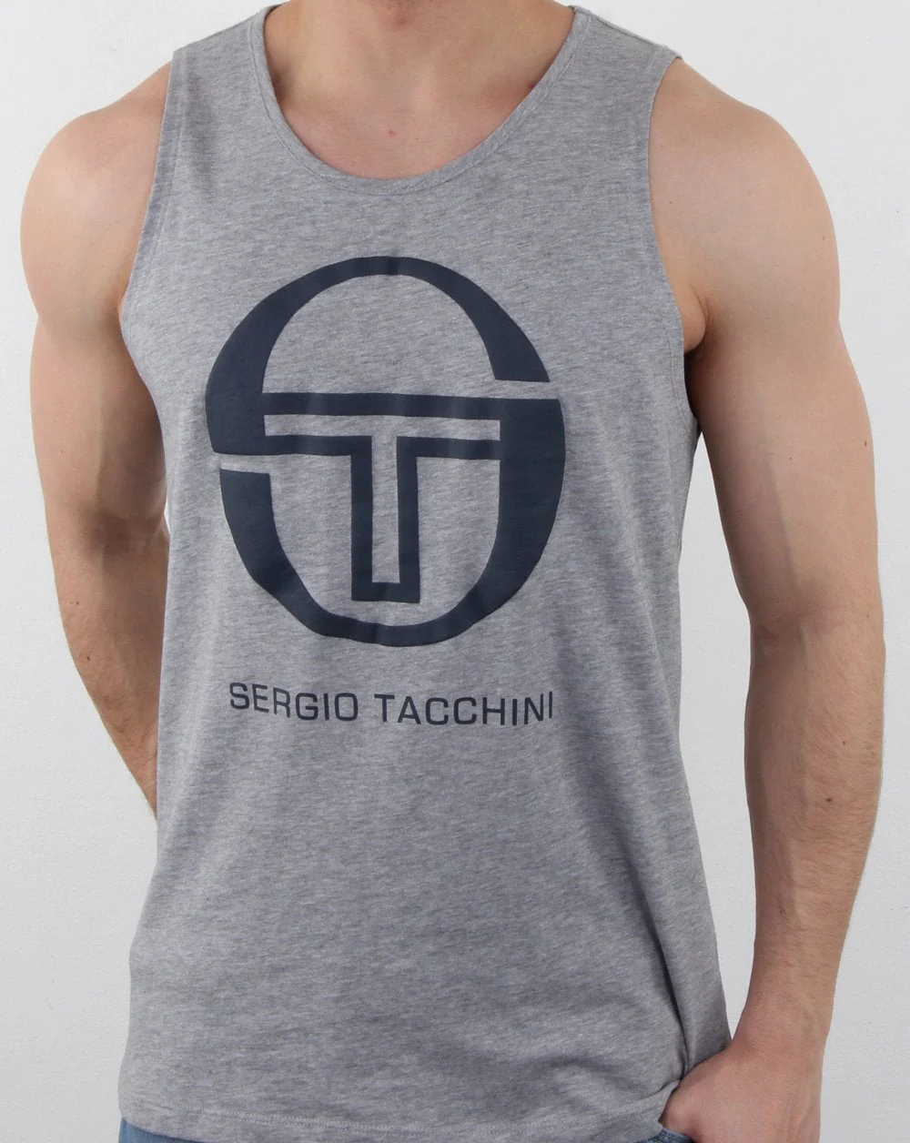 Sergio Tacchini Funes Vest Grey Melange/Navy - Image 2