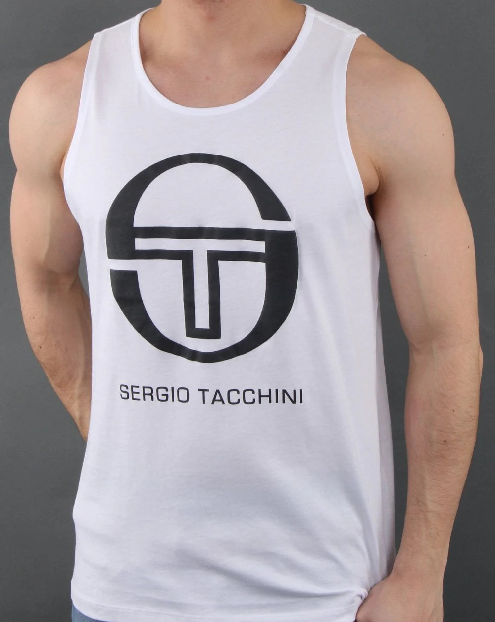 Sergio Tacchini Funes Vest White/Black - Image 2