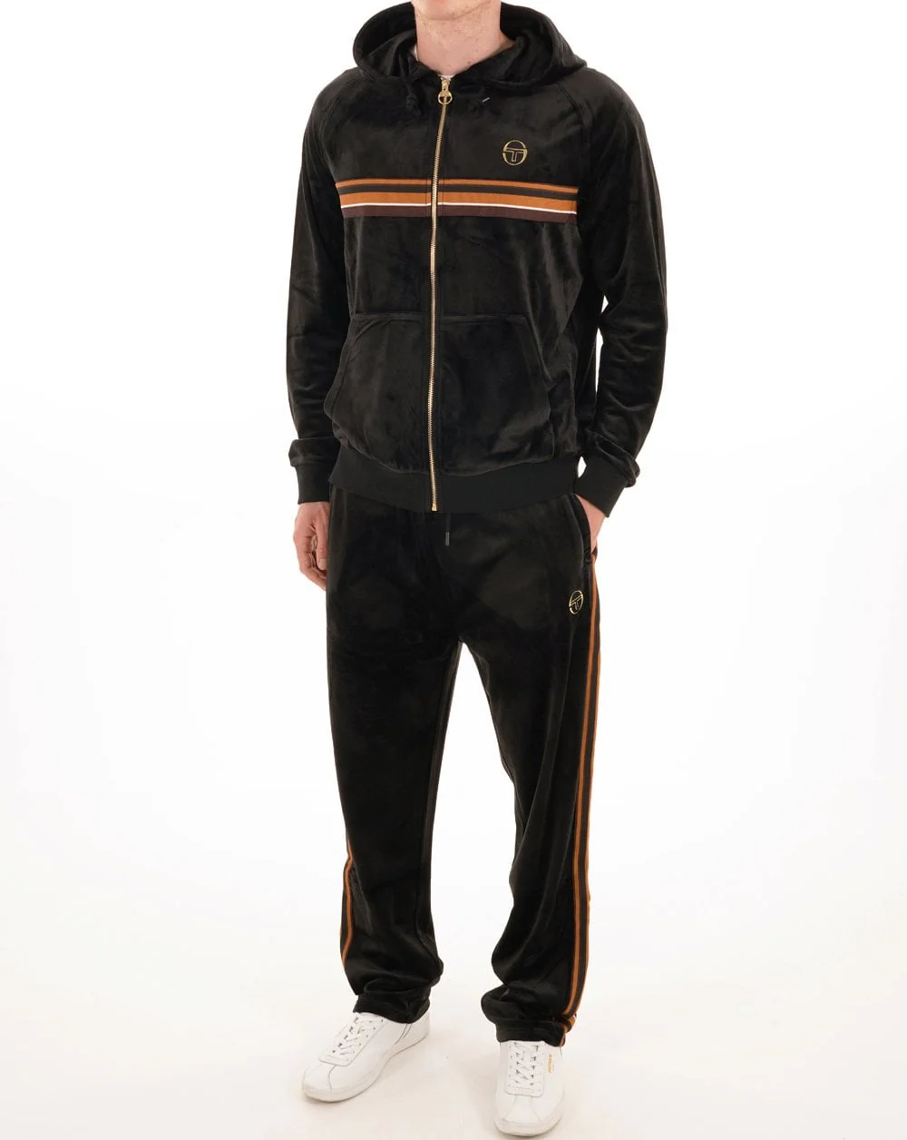 Sergio Tacchini Gabiano Velour Track Pants Black - Image 4