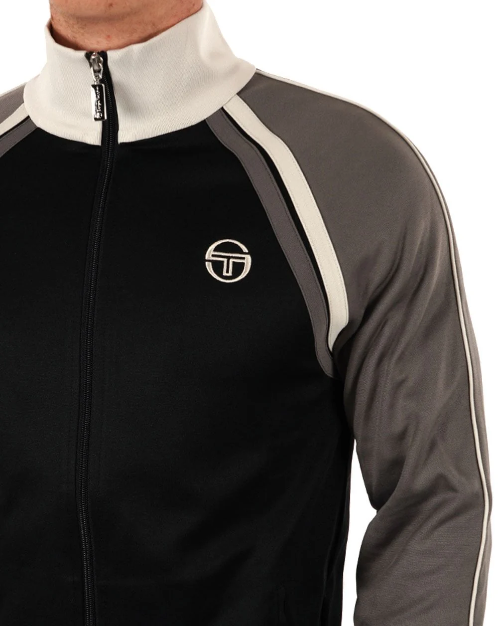 Sergio Tacchini Ghibli Track Top Black/Charcoal - Image 2