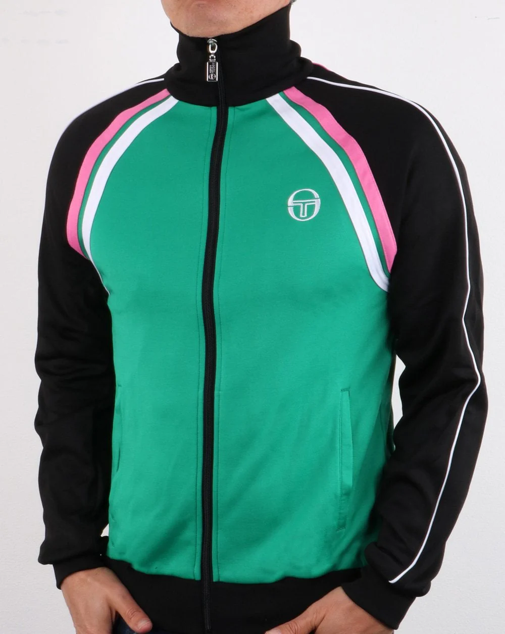 Sergio Tacchini Ghibli Track Top Fresh Green/black/Pink