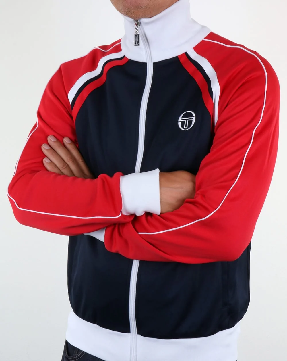 Sergio Tacchini Ghibli Track Top Navy/Red - Image 3